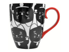 Hrnek s ouškem Black Maneki Neko