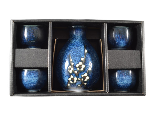 Set na sake Hana blue japonský