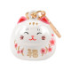 Přívěšek na klíče Lucky Cat, bílá